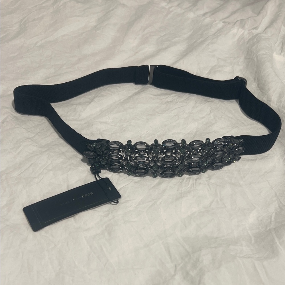 BCBGMaxAzria Black Embellished Women's Belt